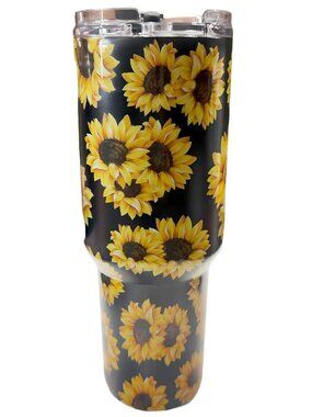 Sunflower Art Vacuum Flasks 40oz Stainless Steel Tumbler Cup